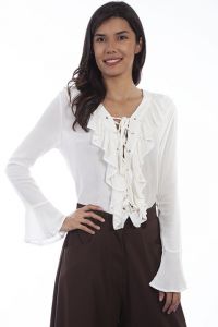 Scully Ruffled Front Blouse