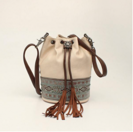 Elle Aztec Strap Bucket Bag